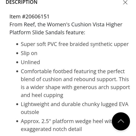 Reef Cushion Vista Hi Slide Sandals- Tan Wicker - Picture 6 of 14